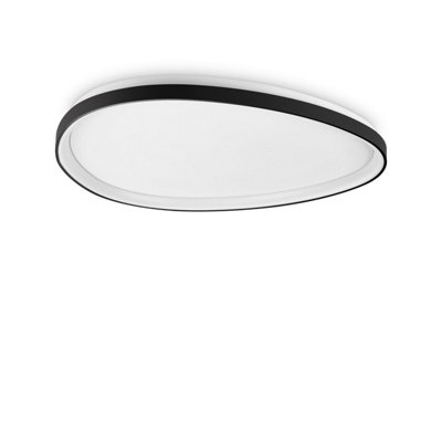 Luminosa Gemini 81cm LED Integrated LED Semi Flush Ceiling Light Black 2700K