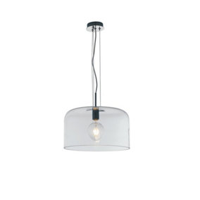 Luminosa Gibus Glass Dome Ceiling Pendant, Clear, E27