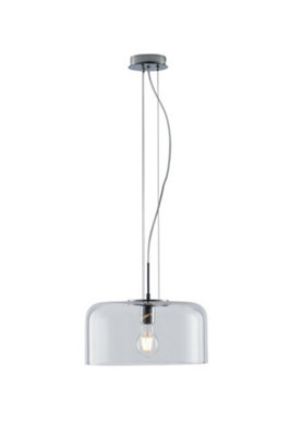 Luminosa Gibus Glass Dome Ceiling Pendant, Clear, E27
