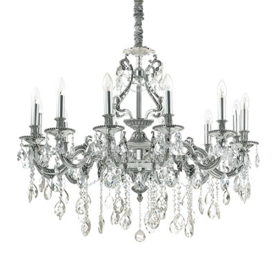 Luminosa Gioconda 12 Light Pendant Light Silver
