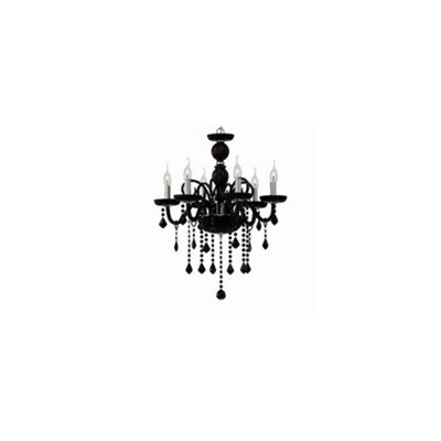 Luminosa Giudecca  6 Light Chandelier Black Finish, E14