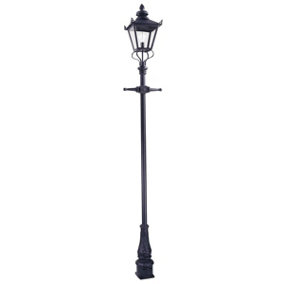 Luminosa Grampian 1 Light Outdoor Lamp Post Black, E27
