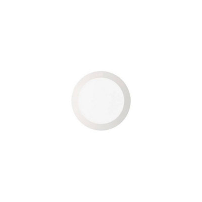 Luminosa Groove LED 1 Light Large Round Cool Recessed Spotlight Panel White