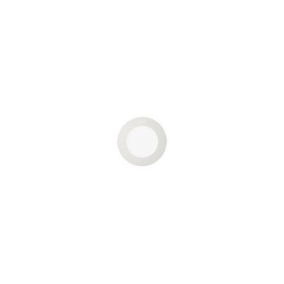 Luminosa Groove LED 1 Light Small Round Warm Recessed Spotlight Panel White