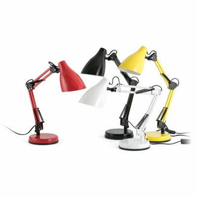 Luminosa Gru 1 Light Desk Lamp White, E27