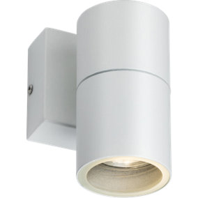 Luminosa GU10 Fixed Single Wall Light - White 230V IP54 20W