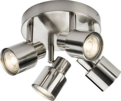 Luminosa GU10 Quad Spotlight - Brushed Chrome 230V IP20 50W