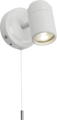 Luminosa GU10 Single Spotlight - Matt White 230V IP44 20W