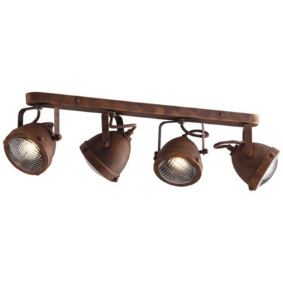 Luminosa HABANA 4 Light Spotlight Bars Rust 64.5x15.5x11.6cm