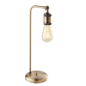 Luminosa Hal Complete Table Lamp, Antique Brass Plate