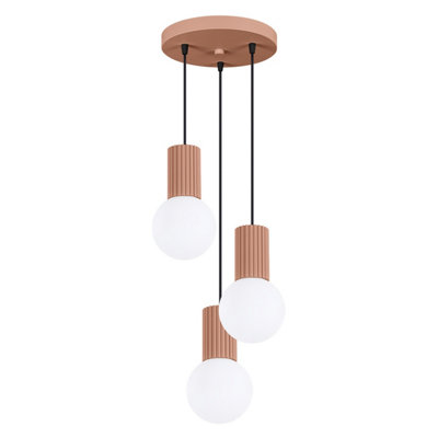 Luminosa Halo Cluster Pendant Ceiling Light Mocha 3x G9