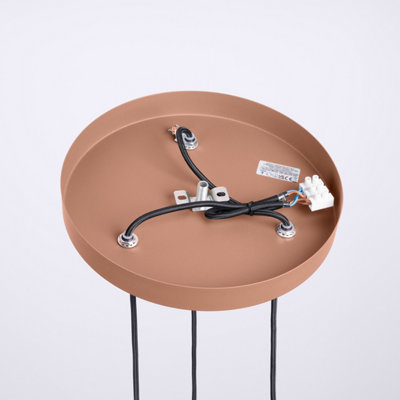 Luminosa Halo Cluster Pendant Ceiling Light Mocha 3x G9