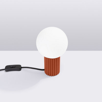 Luminosa Halo Globe Table Lamp Red Ochre 1x G9