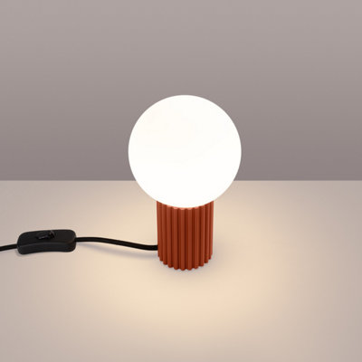 Luminosa Halo Globe Table Lamp Red Ochre 1x G9