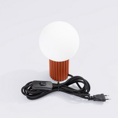 Luminosa Halo Globe Table Lamp Red Ochre 1x G9