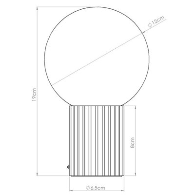 Luminosa Halo Globe Table Lamp Red Ochre 1x G9