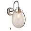 Luminosa Hampton LED 1 Light Bathroom Wall Glass, Chrome Plate IP44, LED E14