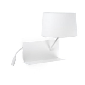 Luminosa Handy 1 Light Indoor Wall Light Reading Lamp White, E27
