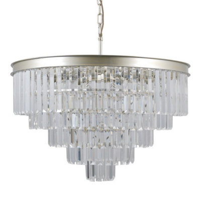 Luminosa Hanging Pendant Golden Champagne 11 Light  with Crystal Glass Shade, E14