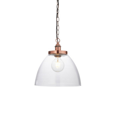 Luminosa Hansen Grand Dome Ceiling Pendant Aged Copper