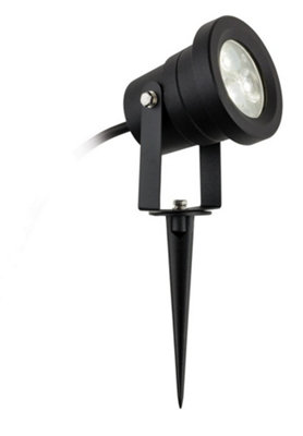 Luminosa Hayes Outdoor Integrated LED Wall & Spike Light Black IP65