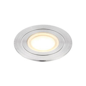 Luminosa Hayz Integrated LED Outdoor Coastal Recessed Light Marine Grade Brushed Stainless Steel, Frosted IP67