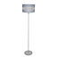 Luminosa Helen Floor Lamp With Shade Grey, Silver 35cm