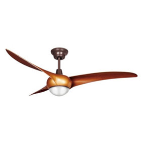 Luminosa Helix Ceiling Fan Wood Effect with LED 6W 3000K 274lm