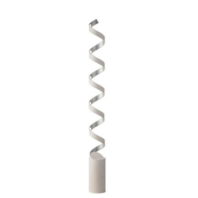 Luminosa HELIX LED Swirl Floor Lamp White, Silver 2400lm 3000K 14.5x152cm