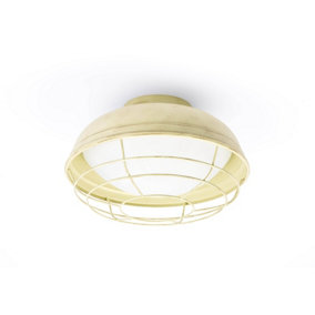 Luminosa Helmet 2 Light Outdoor Ceiling Light Cream IP44, E27