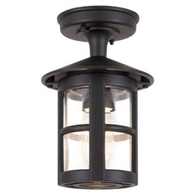Luminosa Hereford 1 Light Outdoor Flush Lantern Light Black IP43, E27