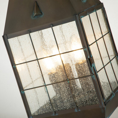 Luminosa Hinkley Nantucket Outdoor Pedestal Light Aged Brass, IP44