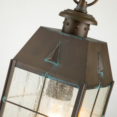 Luminosa Hinkley Nantucket Outdoor Pendant Ceiling Light Aged Brass, IP44