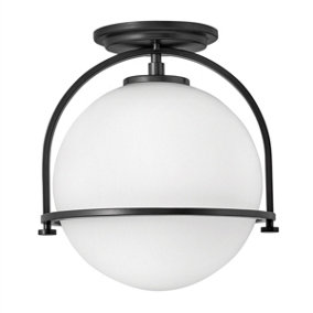 Luminosa Hinkley Somerset Globe Ceiling Light Black