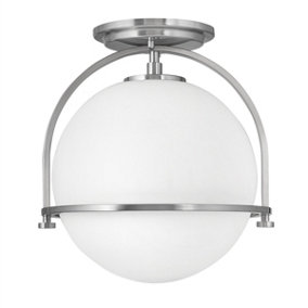 Luminosa Hinkley Somerset Globe Ceiling Light Brushed Nickel