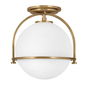Luminosa Hinkley Somerset Globe Ceiling Light Heritage Brass