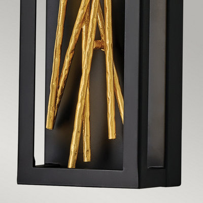Luminosa Hinkley Styx Integrated LED Wall Lamp Black & Golded Gold, 3000K