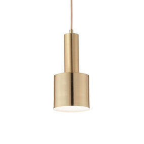 Luminosa Holly Indoor Ceiling Pendant Lamp 1 Light Brass Satin, E27