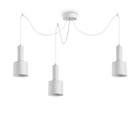 Luminosa Holly Indoor Ceiling Pendant Lamp 3 Lights White, E27