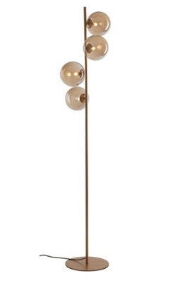 Luminosa HONEY 4 Light Multi Arm Floor Lamp Brass 34.5x160cm