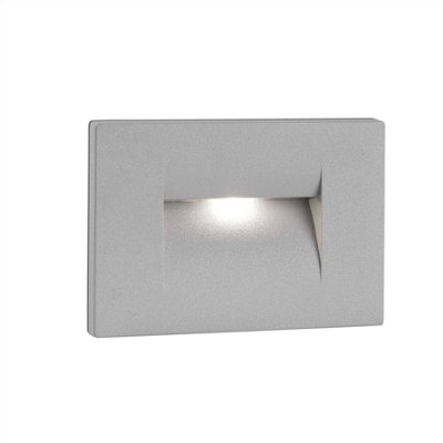 Luminosa Horus LED Outdoor Recessed Wall Light Grey IP65