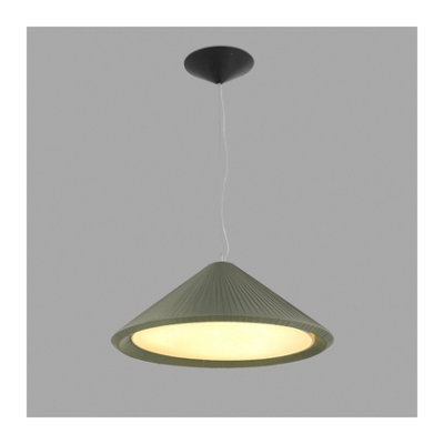 Luminosa Hue 3 Light Small Dome Ceiling Pendant Olive green, E27