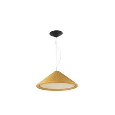 Luminosa Hue 3 Light Small Dome Ceiling Pendant Yellow, E27