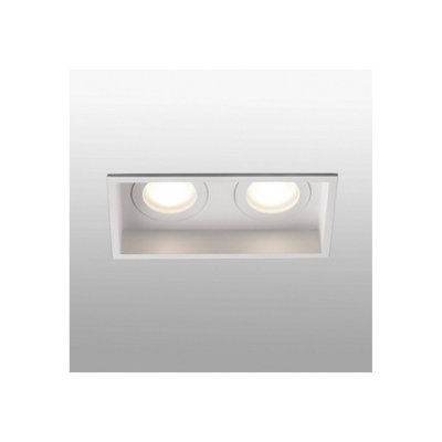 Luminosa Hyde White square recessed Downlight 2 Light IP44, GU10