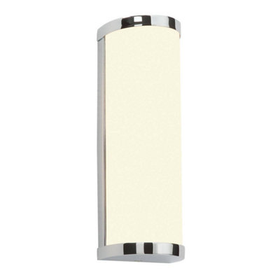 Luminosa Ice 2 Light Bathroom Wall Light Chrome IP44 with Opal Glass, G9