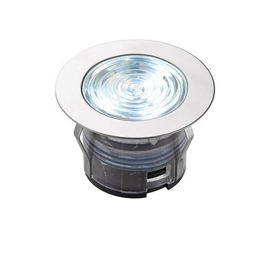 Luminosa Ikonpro Cct Integrated LED Outdoor Recessed Light Polished Stainless Steel, Clear IP67