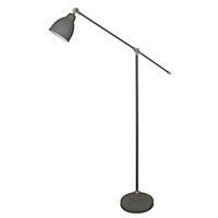 Luminosa Industrial And Retro Floor Lamp Grey 1 Light , E27