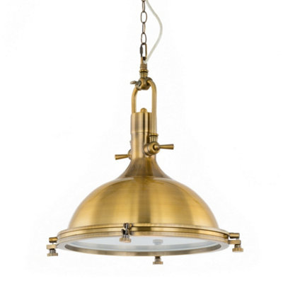 Luminosa Industrial And Retro Hanging Pendant Antique Bronze 1 Light ...