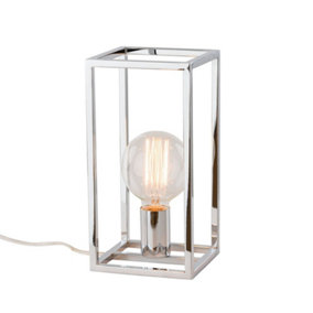 Luminosa Industrial And Retro Table Lamp Chrome 1 Light , E27