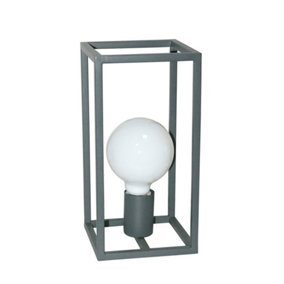 Luminosa Industrial And Retro Table Lamp Grey 1 Light , E27